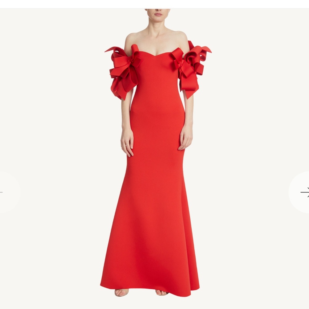 Elegant Red Off-Shoulder Dress